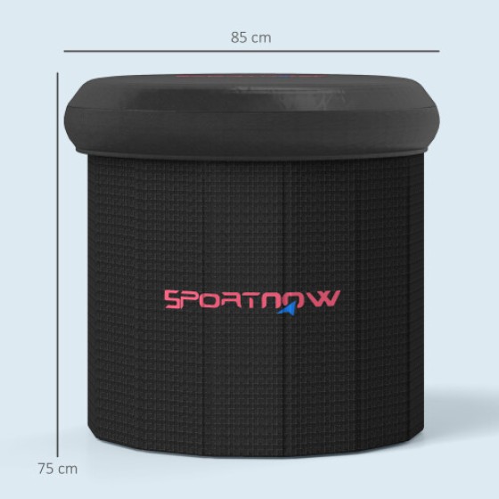 SPORTNOW アウトドアアイスバス、300L ポータブルコールドセラピーバス、ブラック